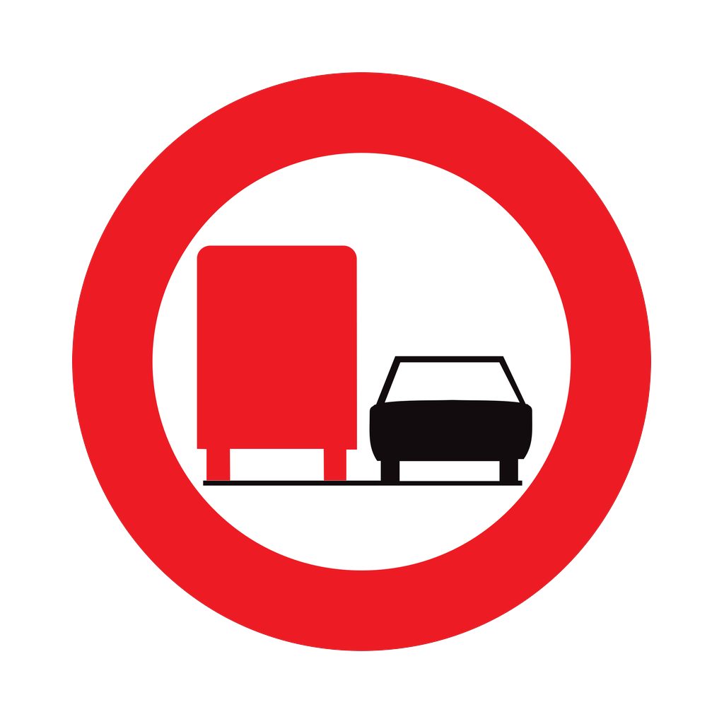 Interdiction de dépasser pour poids lourds